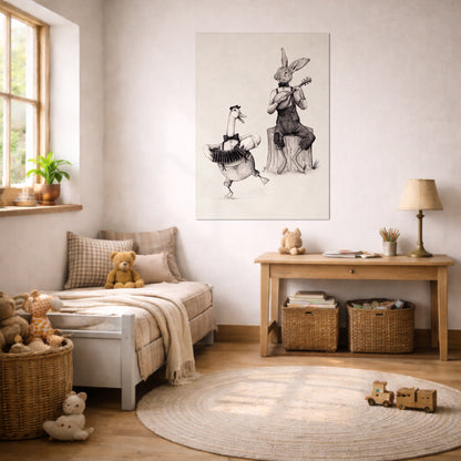 Feathered Furry Harmony B/W